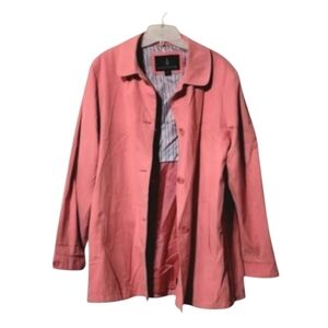 London Fog Barbiecore Pink Velvety Button Down Pea Coat Size Large Regular